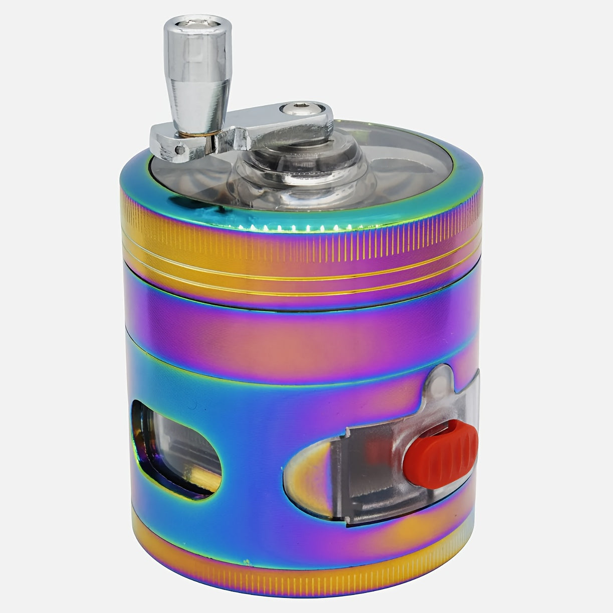 1pc 63mm/2.5Inch-4 Layer Hand Cranked Colorful Spice Tobacco Grinder New Thickened Weighted Zinc Alloy Grinder. Halloween, Thanksgiving, Christmas, Valentine'S Day Gift, Friend Gift, Family Gift.