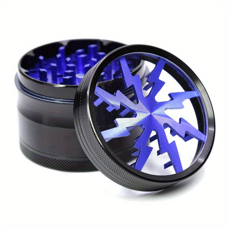 1pc, 63mm Four-layer Aluminum Alloy Smoking Grinder, Tobacco Grinder, Cigarette Appliance Spice Crusher, Smoking Accessories