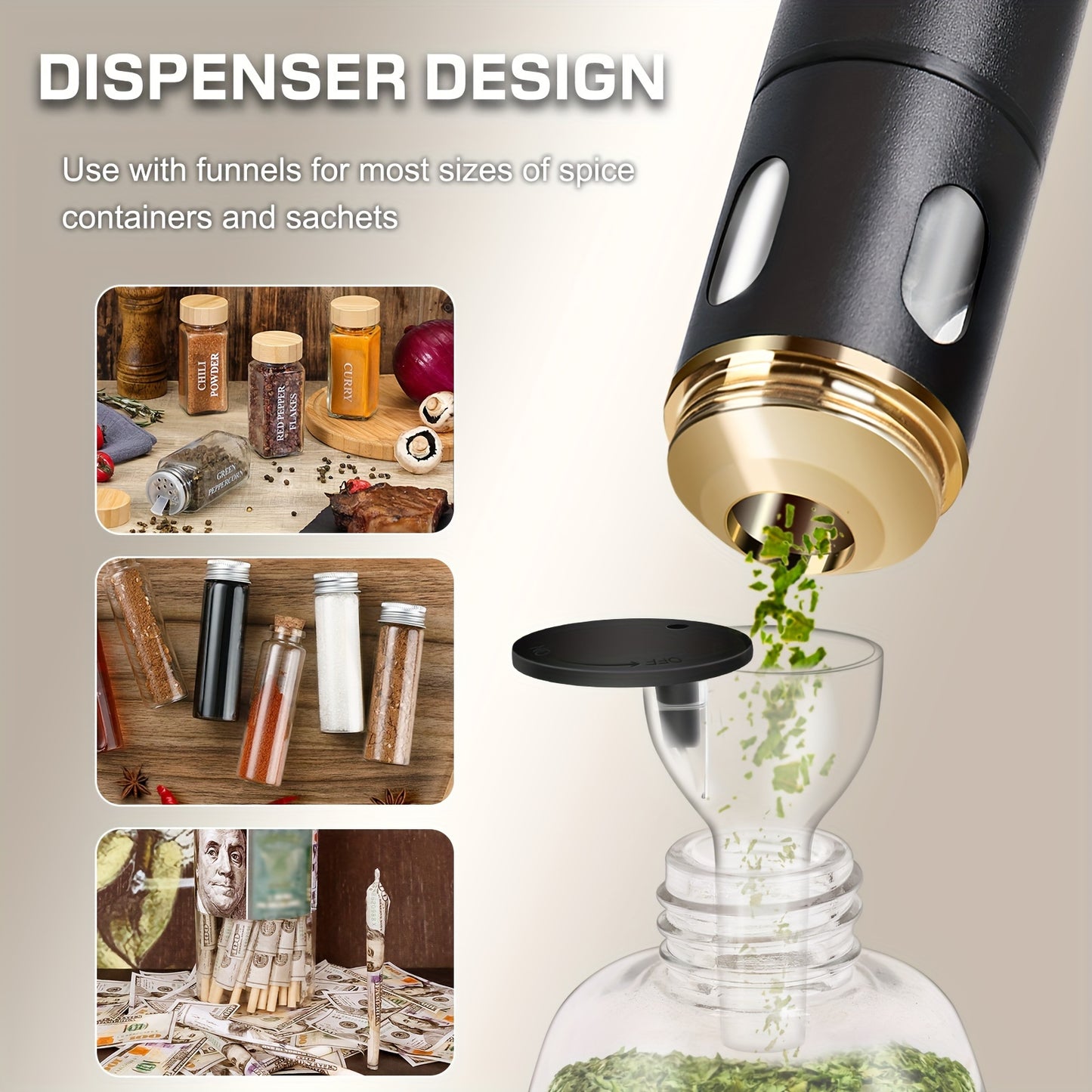 USB Rechargeable Electric Tobacco Herb Grinder 1pc with Quick Grinding, Cone Loader, Portable Storage Bag Included - Smoking Accessories