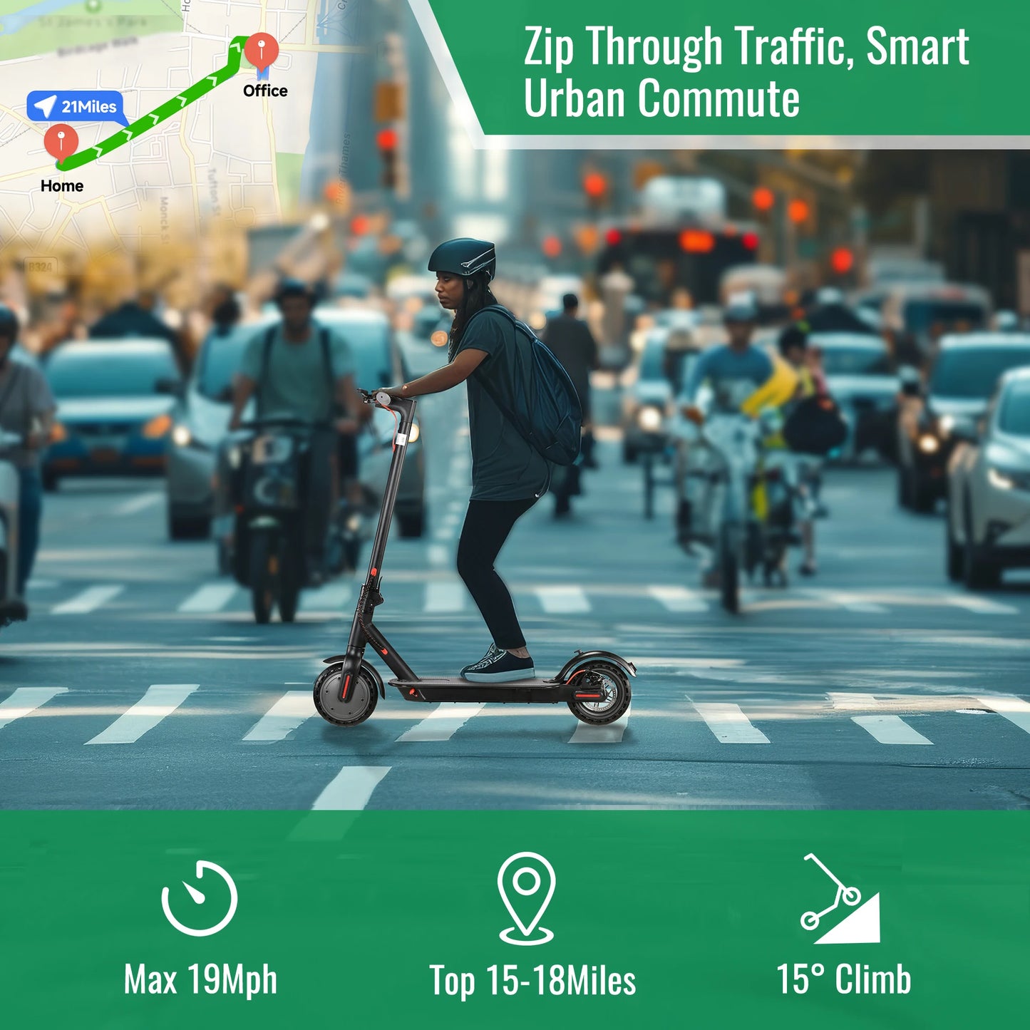 36v 350W Electric Scooter Adult 2 Wheel 8.5" Self-Balance Folding Kick Escooter For Travel Smart App US Warehouse Free Shipping