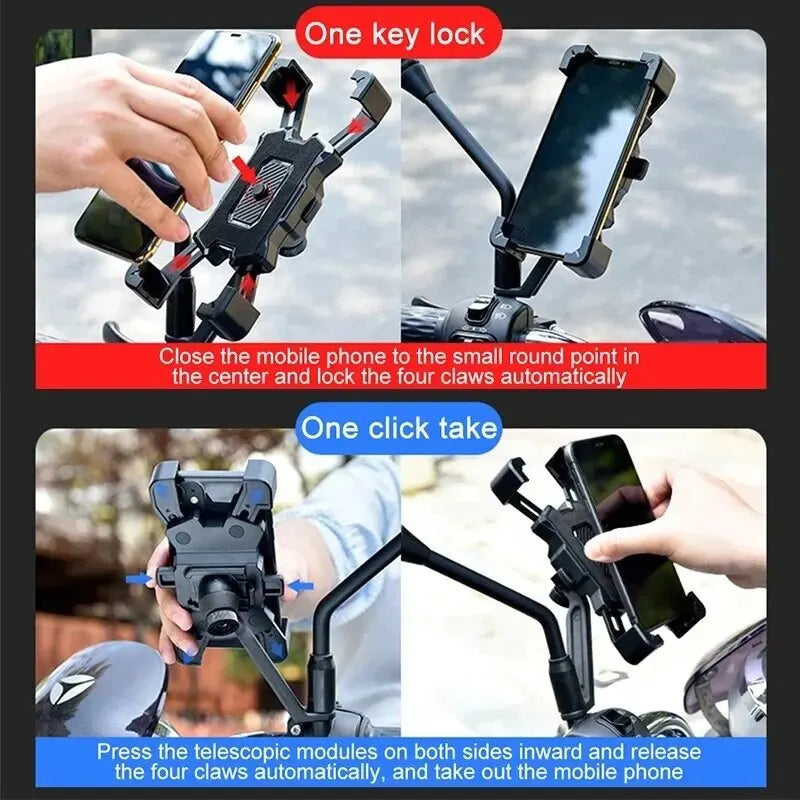 Riding MTB Bike Moto Motorcycle Stand New 360° Rotatable Bicycle Phone Holder for iPhone Xiaomi Bracket Non-slip Cycling