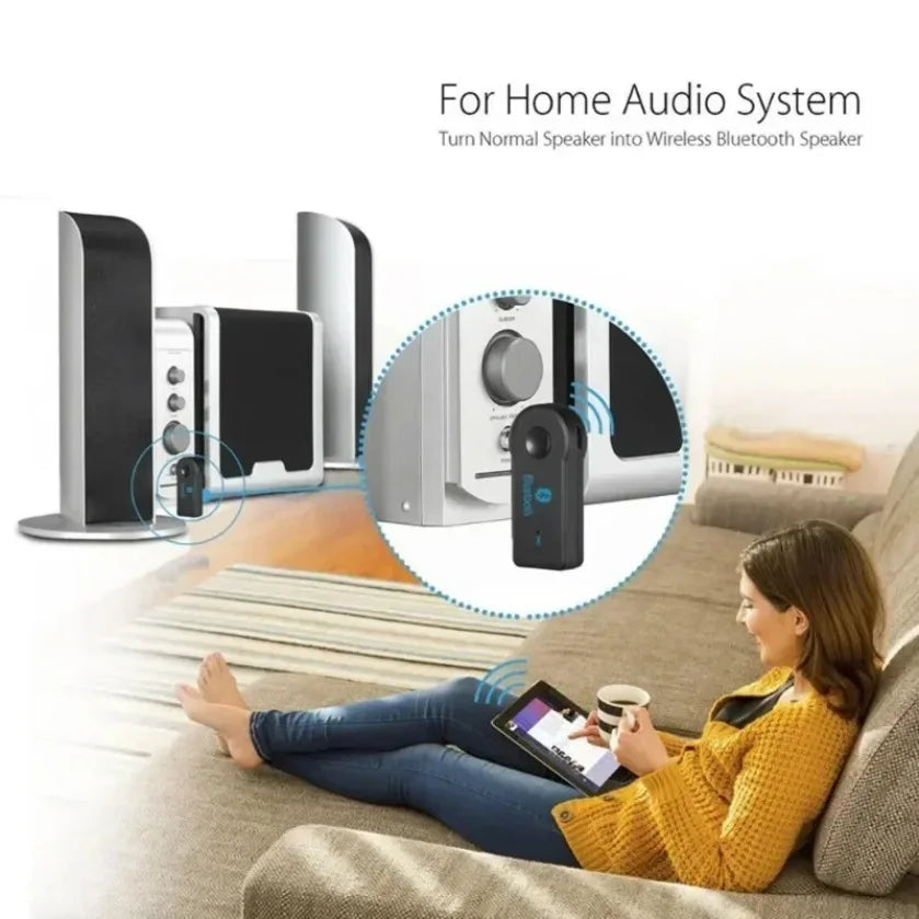 XIKCU Bluetooth Audio Receiver Stereo 3.5mm Jack AUX Bluetooth Adapter MP3 Car Transmitter Wireless Speaker Headphone Adapter