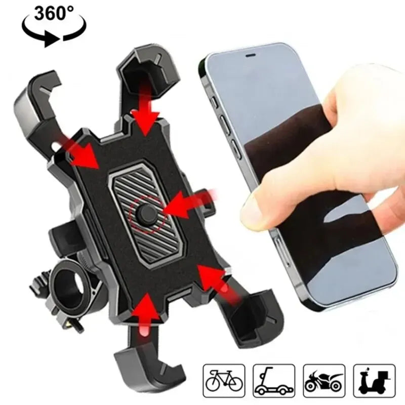 Riding MTB Bike Moto Motorcycle Stand New 360° Rotatable Bicycle Phone Holder for iPhone Xiaomi Bracket Non-slip Cycling