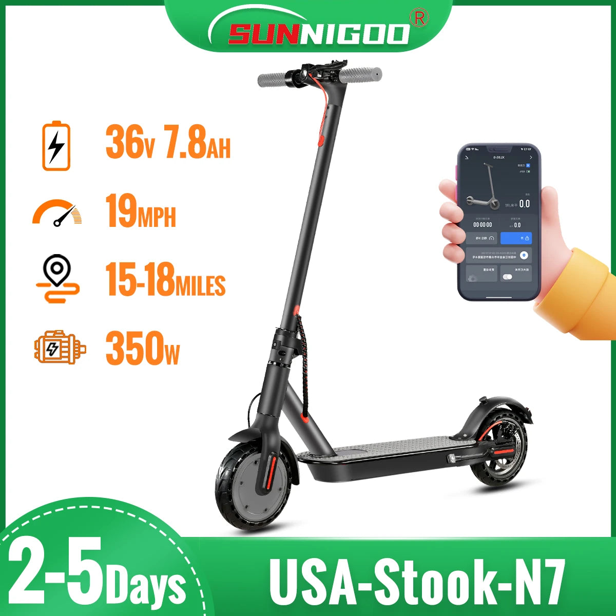 36v 350W Electric Scooter Adult 2 Wheel 8.5" Self-Balance Folding Kick Escooter For Travel Smart App US Warehouse Free Shipping