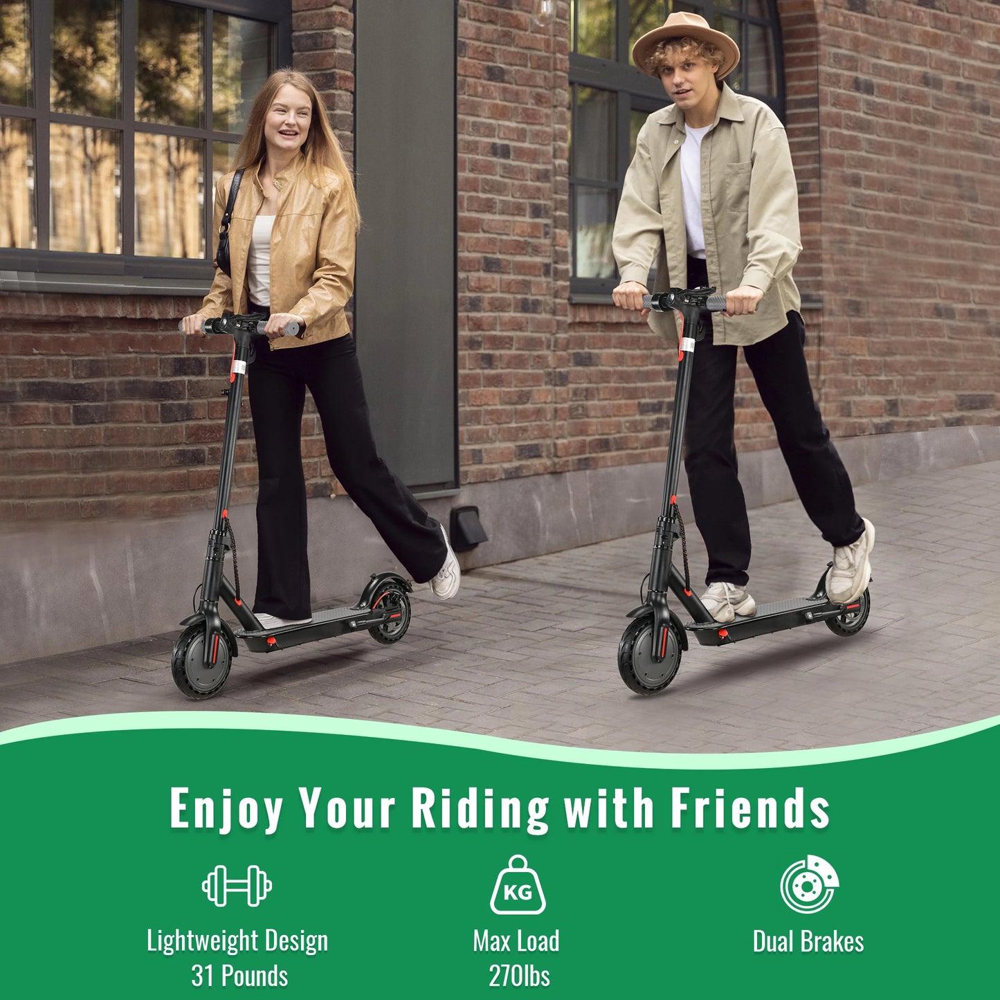 36v 350W Electric Scooter Adult 2 Wheel 8.5" Self-Balance Folding Kick Escooter For Travel Smart App US Warehouse Free Shipping