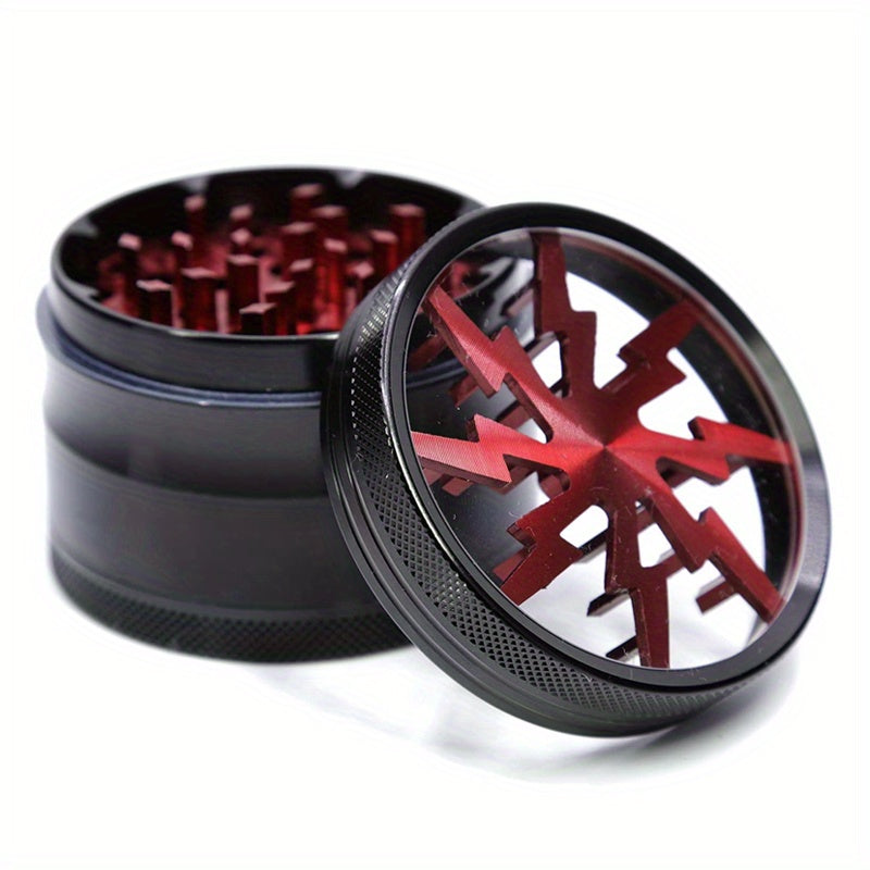 1pc, 63mm Four-layer Aluminum Alloy Smoking Grinder, Tobacco Grinder, Cigarette Appliance Spice Crusher, Smoking Accessories